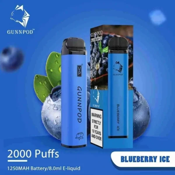 Buy Gunnpod Blueberry Ice 2000 Puffs online Australia