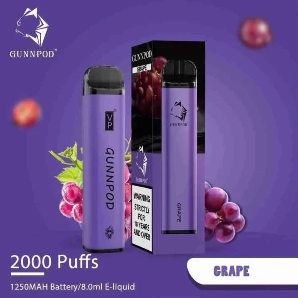 Buy Gunnpod Grape 2000 Puffs online Australia